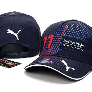 ❤️Red Bull Racing Men's Navy Puma Logo Adjustable Baseball Cap❤️